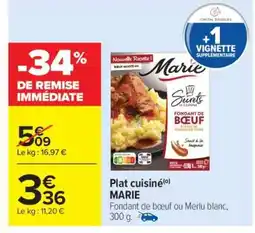 Carrefour Plat Cuisiné Marie offre
