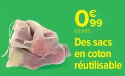 Carrefour Des sacs en coton réutilisable offre
