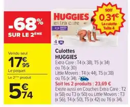 Carrefour Culottes HUGGIES offre