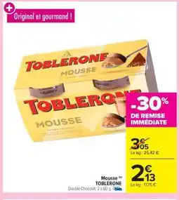 Carrefour Mousse TOBLERONE offre