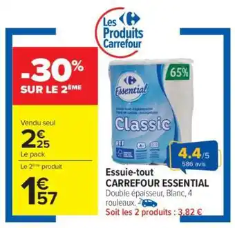 Carrefour Essuie-tout CARREFOUR ESSENTIAL offre