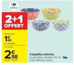 Coupelles colorées