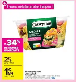 Carrefour Salades préparées CASSEGRAIN offre