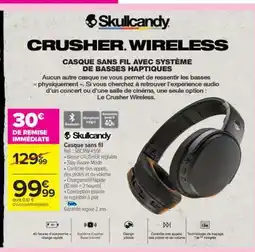 Carrefour Skullcandy Crusher Wireless offre