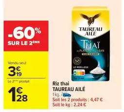 Carrefour Riz Thai Taureau Ailé offre