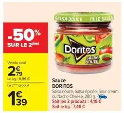 Carrefour Sauce DORITOS offre
