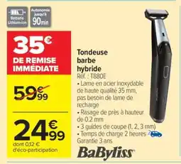 Carrefour Tondeuse barbe hybride offre