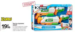Carrefour Pack de 4 pistolets xshot offre