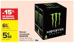 Carrefour Boisson Energisante Monster offre