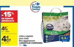 Carrefour Litière végétale pour chats offre