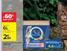 Carrefour PURINA ONE Croquettes Spécial chat stérilisé offre