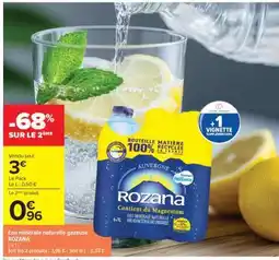Carrefour Eau Minérale Naturelle Gazeuse 'Rozana' offre