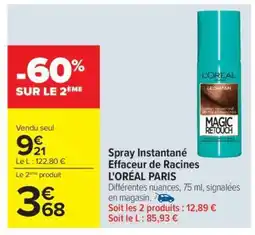 Carrefour Spray Instantané Effaceur de Racines L'ORÉAL PARIS offre