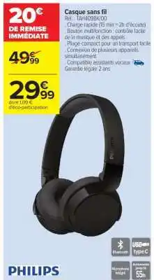 Carrefour Casque sans fil offre