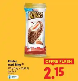 Lidl Kinder Maxi King offre