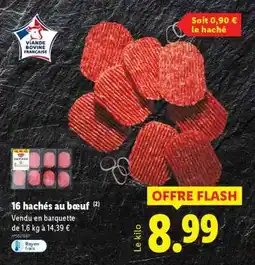 Lidl 16 hachés au bœuf offre