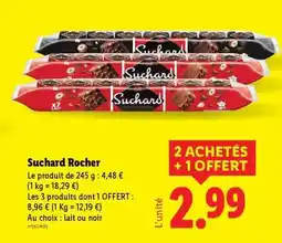 Lidl Suchard rocher offre