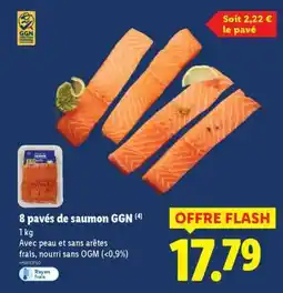 Lidl 8 pavés de saumon GGN offre