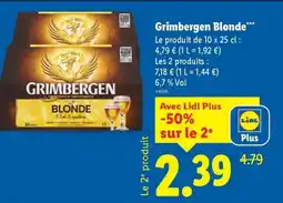 Lidl Grimbergen Blonde offre