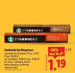 Lidl Starbucks by Nespresso offre
