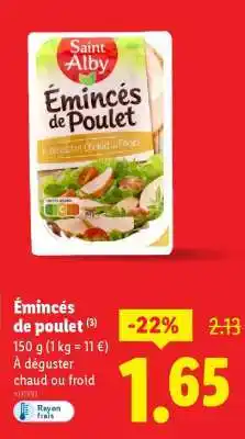Lidl Émincés de poulet offre