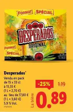Lidl Desperados offre