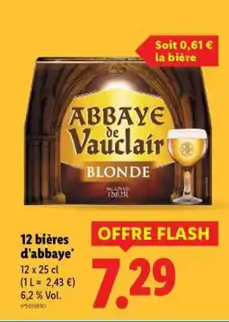 Lidl Abbaye de Vauclair Blonde offre