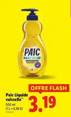 Lidl PAIC Liquide vaisselle offre