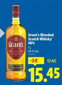 Lidl GRANT'S Blended Scotch Whisky offre