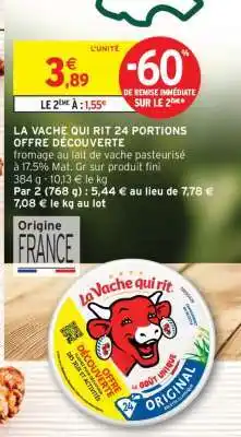 Intermarché Hyper LA VACHE QUI RIT 24 PORTIONS offre