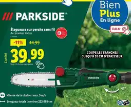 Lidl Élagueuse sur perche sans fil offre