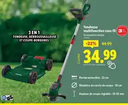 Lidl Tondeuse multifonction sans fil offre