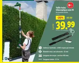 Lidl Taille-haies télescopique sans fil offre
