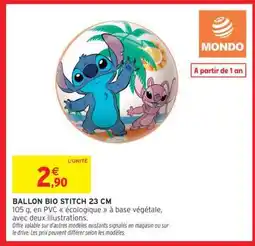 Intermarché Hyper BALLON BIO STITCH 23 CM offre
