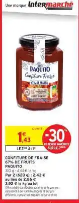 Intermarché Hyper Confiture de Fraise 67% de Fruits offre