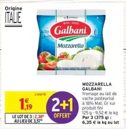 Intermarché Contact Mozzarella Galbani offre