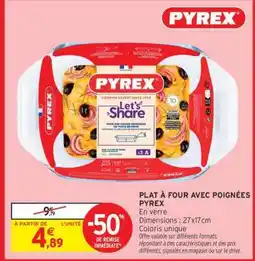 Intermarché Hyper Plat à four avec poignées Pyrex offre