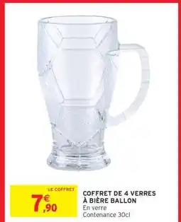 Intermarché Hyper Coffret de 4 verres à bière ballon offre