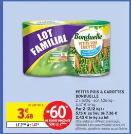 Intermarché Contact PETITS POIS & CAROTTES BONDUELLE offre