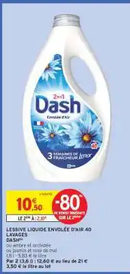 Intermarché Contact LESSIVE LIQUIDE ENVOLÉE D'AIR 40 LAVAGES offre