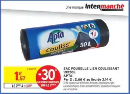 Intermarché Contact SAC POUBELLE LIEN COULISSANT 10X50L offre