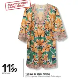 Carrefour Tunique de plage femme offre