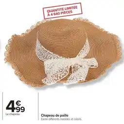 Carrefour Chapeau de paille offre