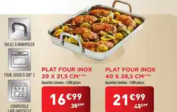Carrefour Plat four inox offre