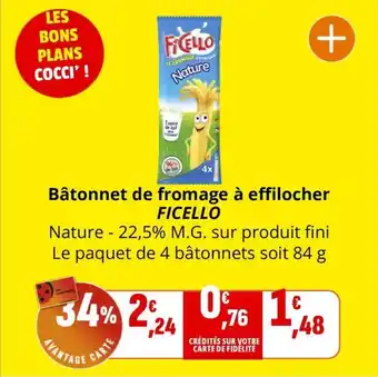Coccinelle Express Bâtonnet de fromage à effilocher ficello offre