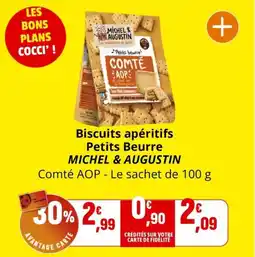 Coccinelle Express MICHEL & AUGUSTIN Biscuits apéritifs Petits Beurre offre