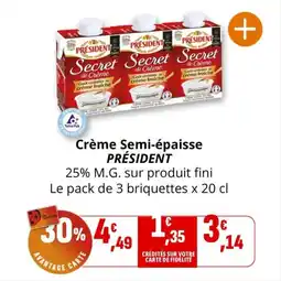 Crème semi-épaisse président