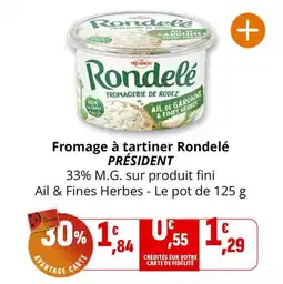 Coccinelle Express Fromage à tartiner rondelé président offre