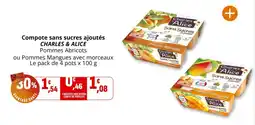 Coccinelle Express Compote sans sucres ajoutés charles & alice offre