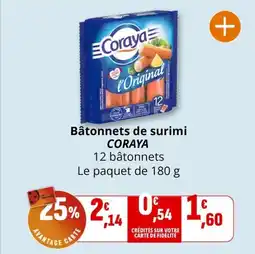Coccinelle Express Bâtonnets de surimi coraya offre